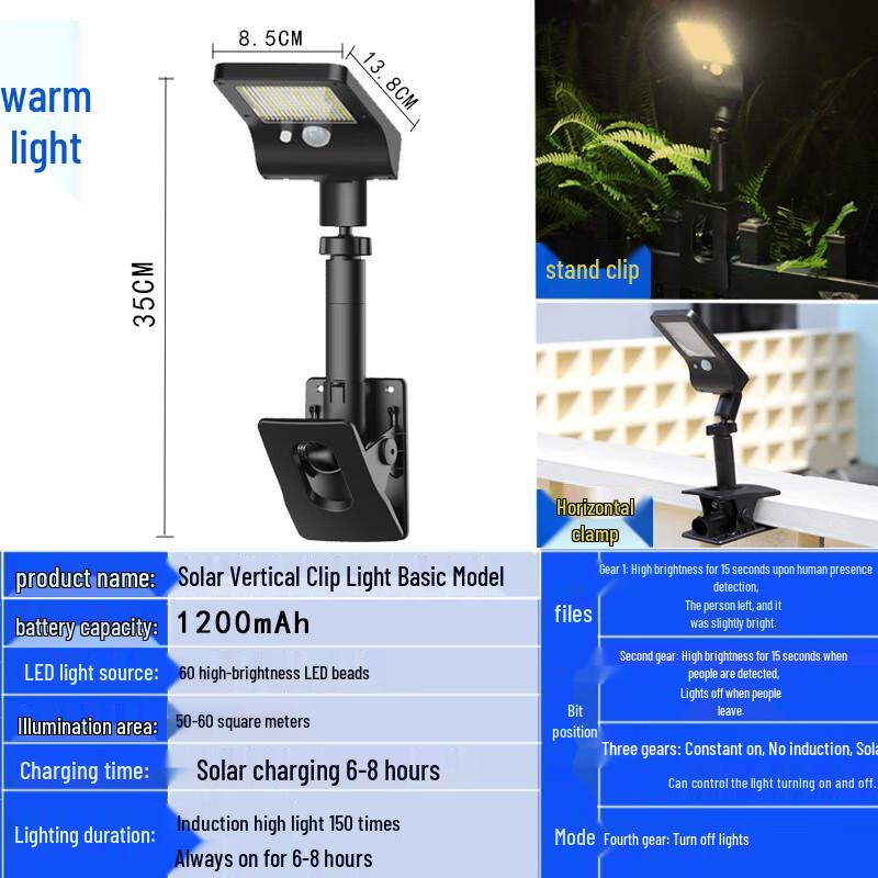 

Nufeng Solar Outdoor Clip Light