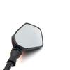 Universal Motorcycle Rearview Mirror with LED Turn Signal for Street Bikes, Cruisers, and Scooters