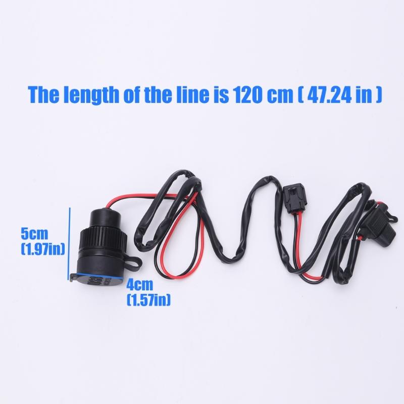 Motorcycle USB Power Outlet with Two Ports and Attached Cover for CRF300L CRF250L XL750Powering Phones, Navigation Devices, and Action Cameras On