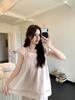 New cotton French court pajamas women's round neck short-sleeved trousers loungewear gentle pure cotton pajamas