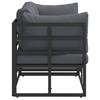 Garden Furniture Set 2 Pieces Black and Anthracite 71.5 X 71.5 X 71 Cm
