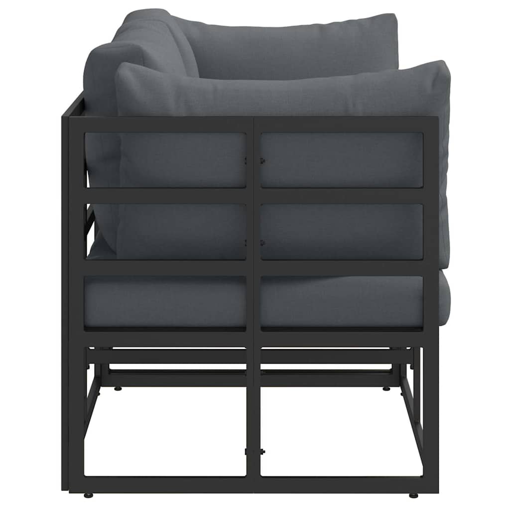 Garden Furniture Set 2 Pieces Black and Anthracite 71.5 X 71.5 X 71 Cm