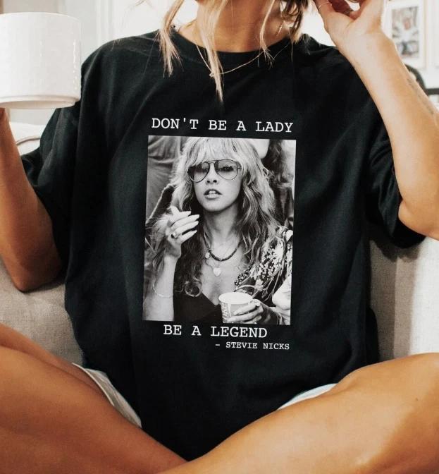 Винтажная футболка Стиви Никс «Не будь леди, будь легендой» 4XL
