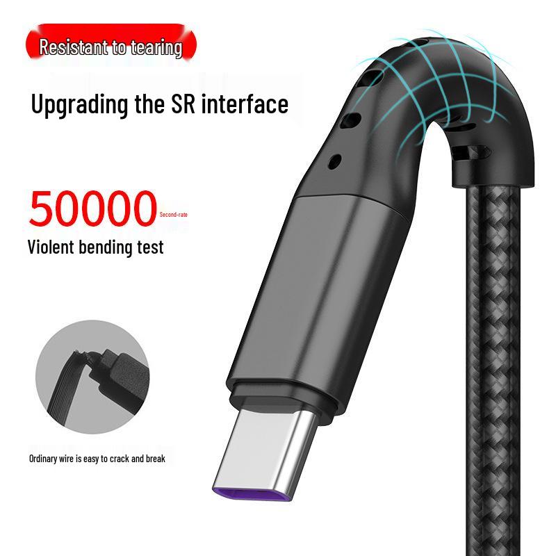 66W 3-in-1 Braided Fast Charging Cable for Apple, Android, Type-C, Huawei Phones