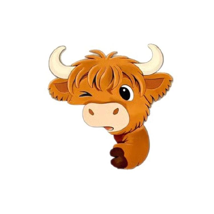 

Country Peeking Cow Farm Cow Wall Decoration PVC Sticker Showing Detailed Pattern Ideal For Cottage Or Rural House