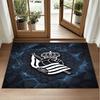 Real Sociedad FC Design Crystal Velvet Rug Soft Decorative Mat for Bedroom Entrance