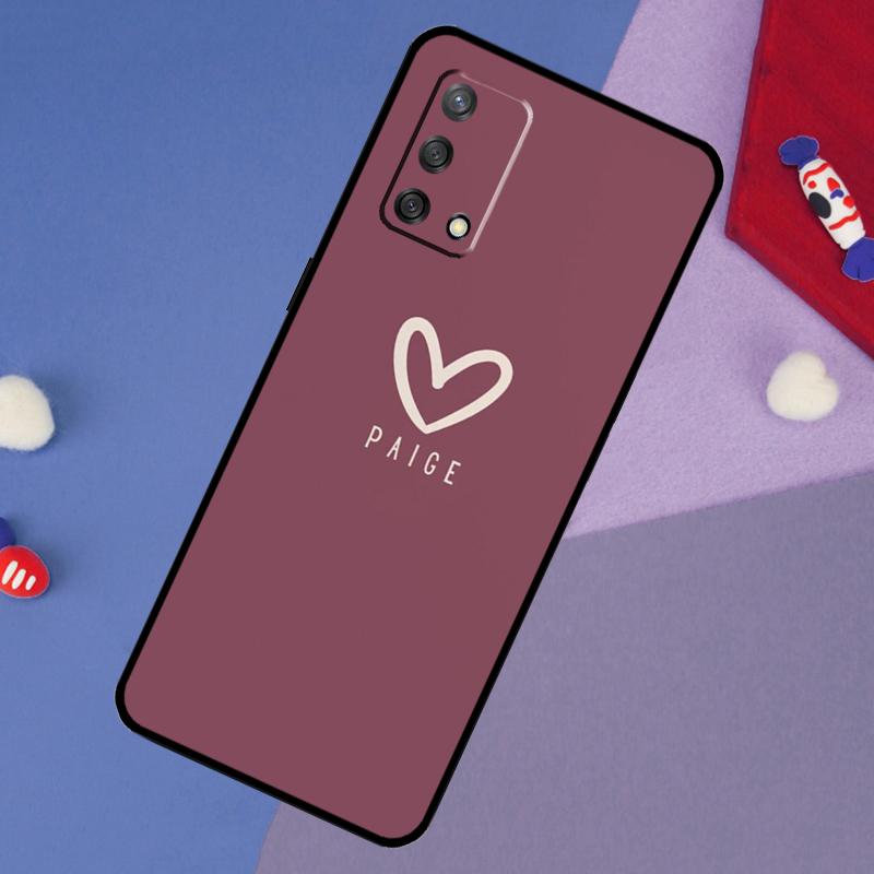 Personalized Name Pastel Custom Case For OPPO A57S A54S A96 A76 A16 A5 A9 A53 A15 A17 A18 A58 A78 A98 A52 A72 A54 A74 A94