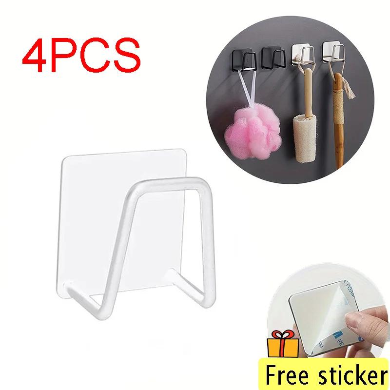 1-5Pcs Kitchen Sink Sponge Rack Drain Storage Holder Self Adhesive Stainless Steel Wire Ba Il Rag Brush Organizer Wall Hooks