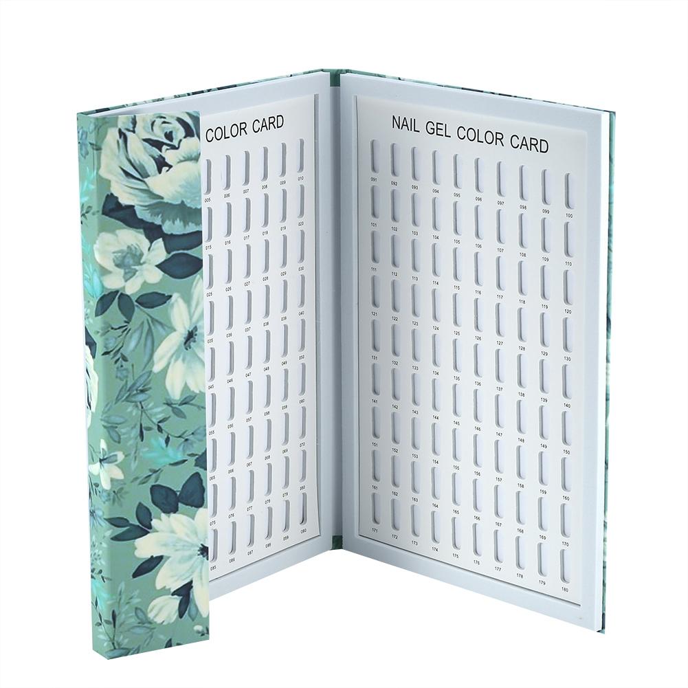 Professional 180 Colors Nail Art Polish Color Display Book Manicure Tools Green