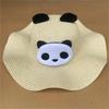 Kids Panda Wave Brim Straw Sun Hat