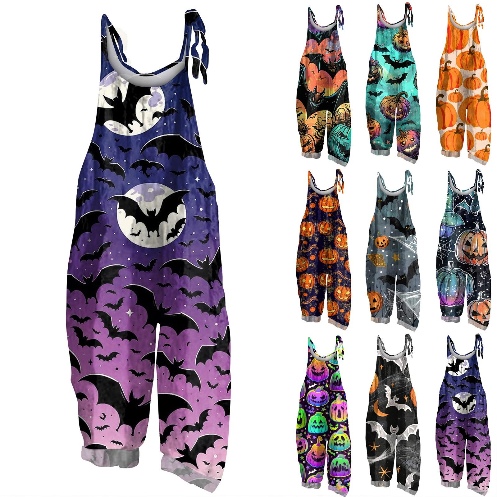 

Women s Jumpsuit Floral Printed Casual Loose Retro Shoulder Straps Cotton And Linen