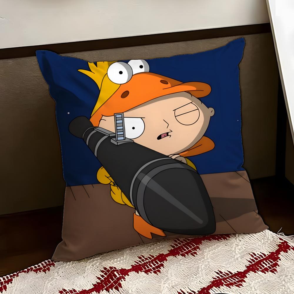 Hot Anime FFamily GuyS Cushion Cover Reversible Soft Durable Pillow Cover Home  Car MultiScene Use for Daily Comfort