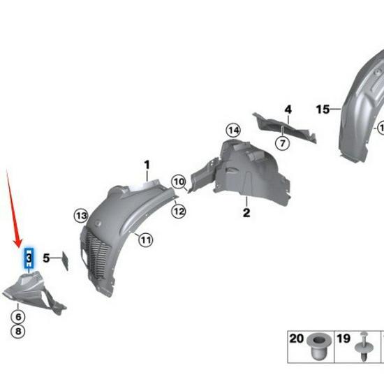 51717333525, 51717333526 Kompatibel Triangelpanel för BMW X6 F16