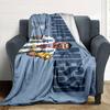 Football Messi Personalized Name Blanket Throw Customizable Blanket Ultra-Soft Perfect for Livingroom Home Decor Office Chair Couch