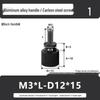M3M4 Aluminum Alloy Hand-Tightening Flat Head Knurled Adjustment Screw Bolt