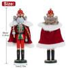 30CM Wooden Nutcracker Ornament Soldier Figure Handcraft Doll Home Office Table Xmas Decoration Statue Childrens Christmas Gift