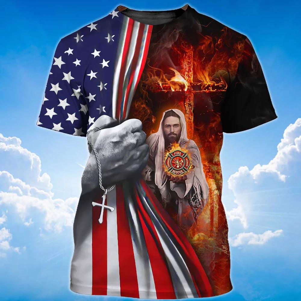 Fashion , Jesus Across T -shirts for Men, Christianity, Large God, T -shirt. O-neck Short Sleeve Hip Hoptops