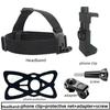 Head Strap Adjustable Universal Mobile Phone Clip Fix Mount for Gopro Hero 12 10 9 8 7 6 5 for iPhone Xiaomi Samsung Huawei