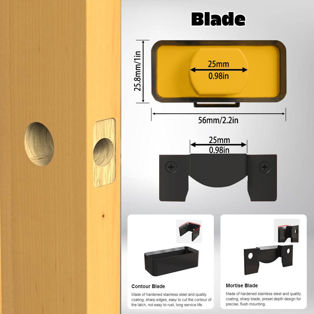 Professional Mortise Door Latch Tool Kit - Essential for Easy Material Removal and Latch Installation