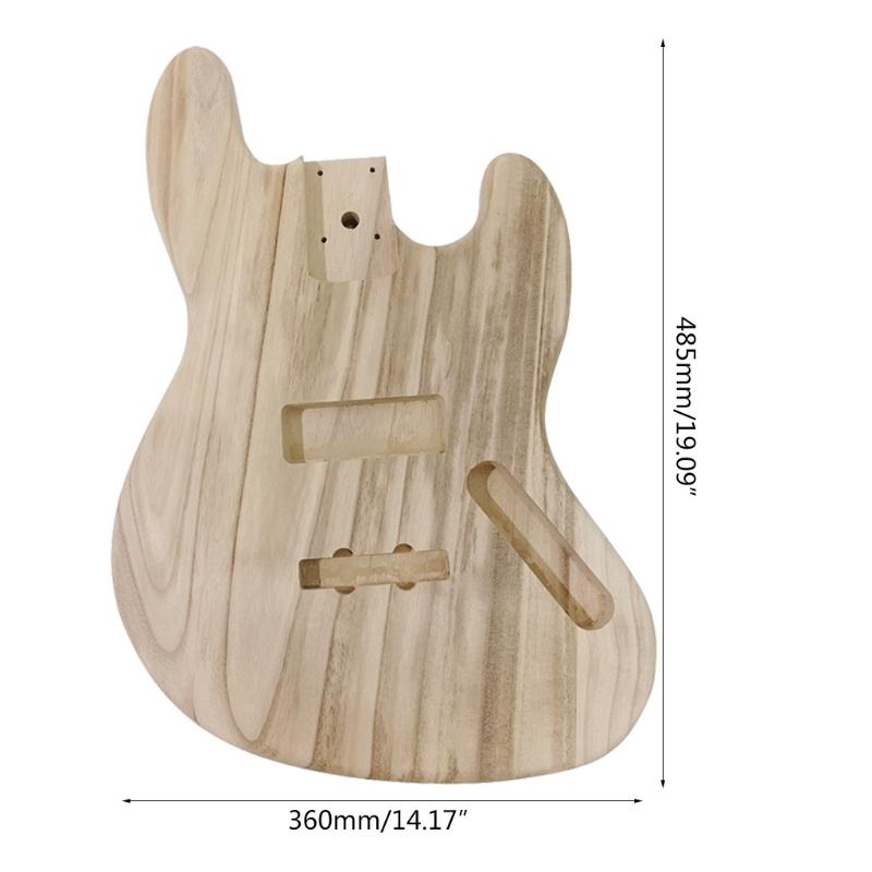 Nedokončený korpus kytary, leštěné dřevo, pro kytary stylu JB, příslušenství