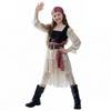 Carnival Vintage Pirate Costume Dress Medieval Buccaneer Outfit With Lace Dress Vest Belt Headscarf For Halloween Theme Party