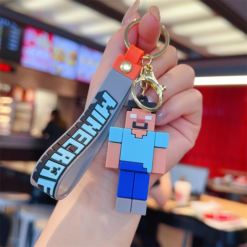 

Minecraft PVC Keychain Children s Silicone Bag Change Storage Bag Keychain