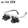 Portable Magnifier Glasses Loupes Measuring Magnifying Glass Lens with LED Jeweler Watch Repair Magnifying Eyewear