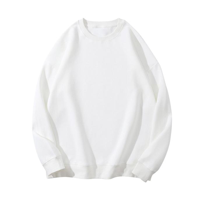 Unisex Autumn 330g Cotton Men’s Solid Hoodie Fashion Large Size Thin Men Women Pullovers Breathable O-Neck Sweatshirt Casual Oversized Male Clothes