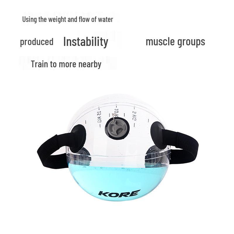 Transparent Water Ball: Inflatable, Weighted Fitness Ball with Handle for Exercise and Weightlifting