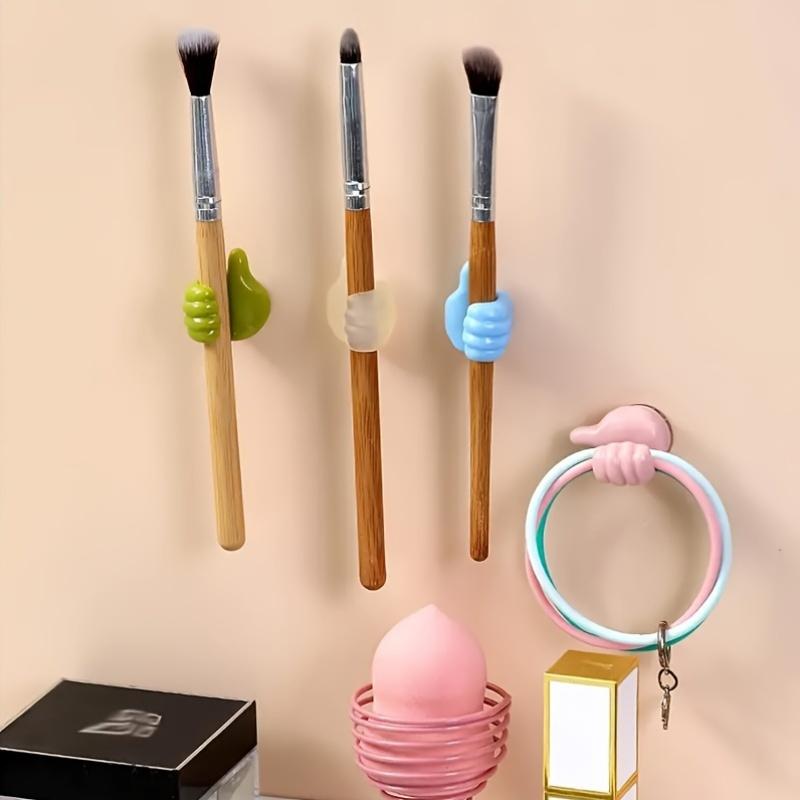 Lot de 10 Clips Adhésifs Câbles en Forme de Main de Dessin Animé, Organisateur de Cordon de Chargeur en Silicone, Crochets de Gestion de Ligne Téléphonique et de Données, Support de Câble Polyvalent