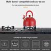 2.5L Stainless Steel Whistling Tea Kettle Water Boiler Heat-Resistant Camping Pot Ergonomic Handle Multi-Function for All Stoves