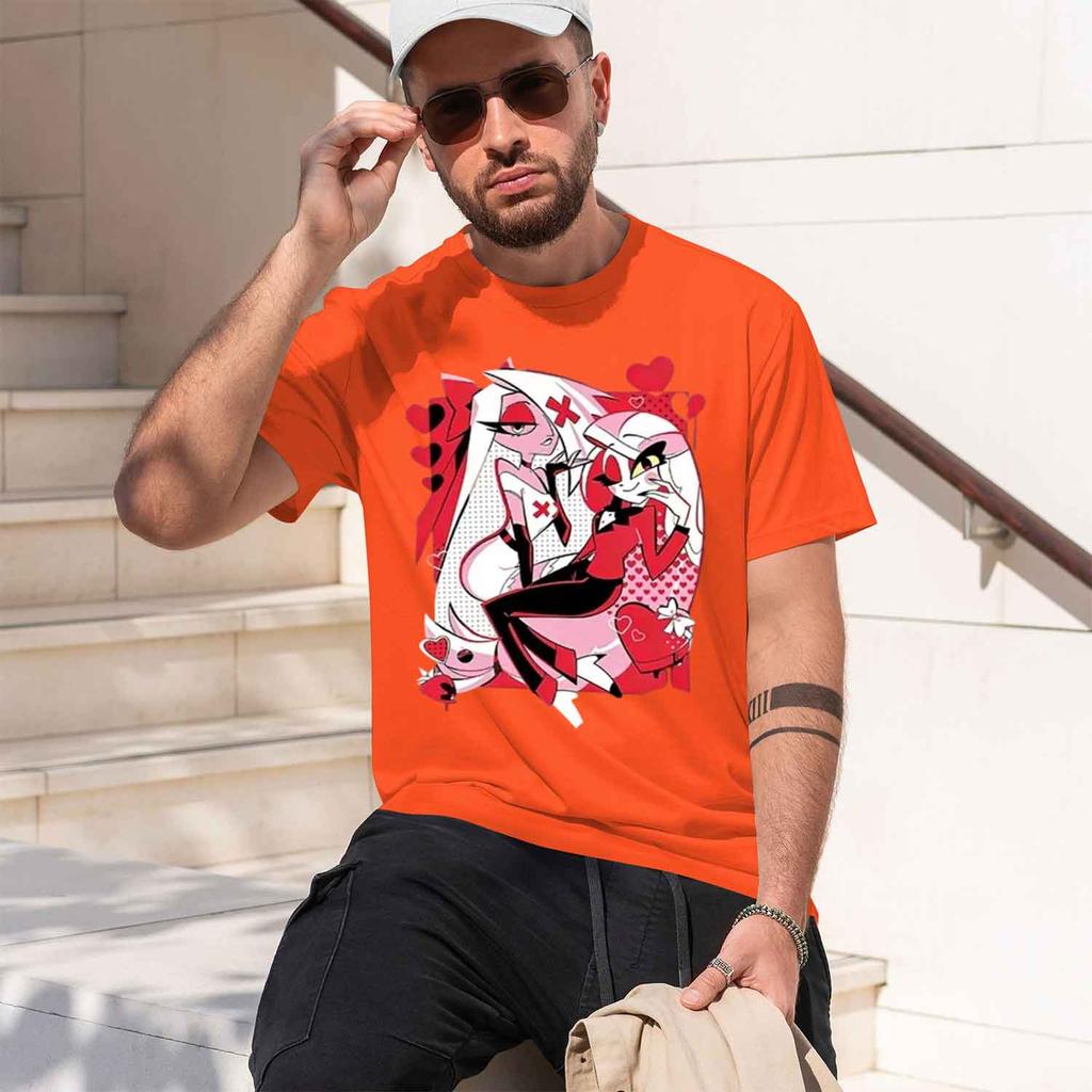 Anime Style Unisexs Tshirt He Themed Characters Valentines Day Gift For Him 2026 New Model Shortsleeve Crewneck Tshirt Classic