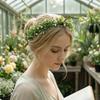 Bridal Flower Crown Fairy Style Flower Crown Artificial Flowers Eucalyptus Leaf Chaplet Head Wreath for Weddings Beach Vacation Photo Props