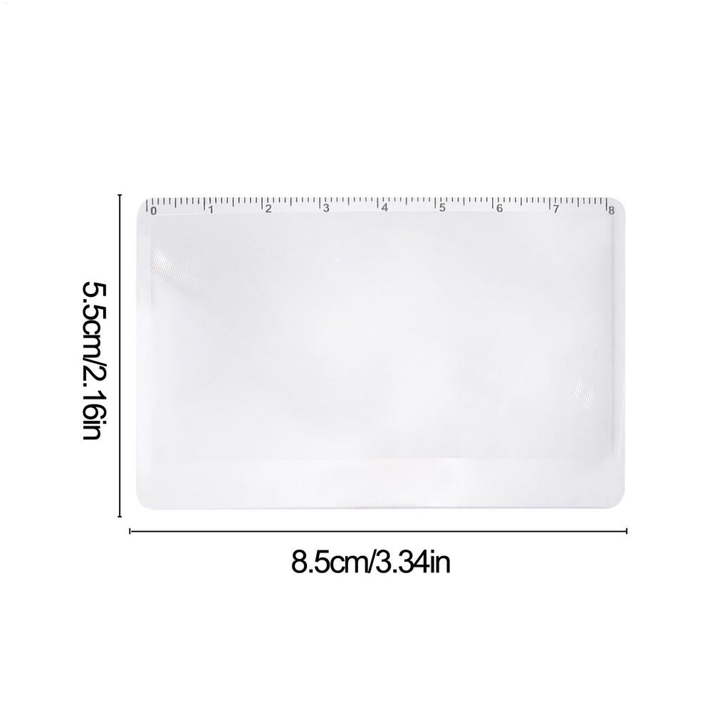 Card Size With Scale Reading Glass Fresnels Lens Outdoor Focused Ignition Book Page Magnification Magnifier Sheet x3 Magnifying