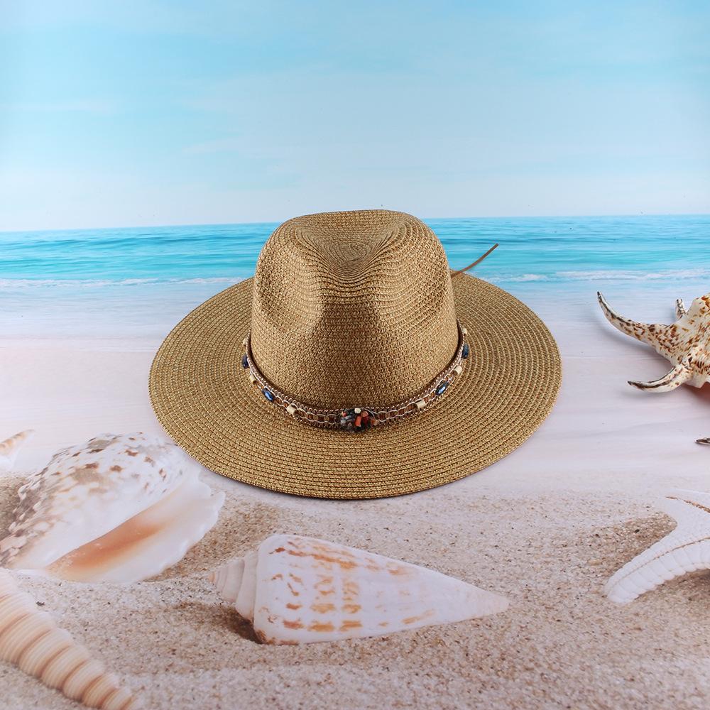 New European and American Style Jazz Sunshade Sunscreen Beach Hat, Women's Spring and Summer Comfortable and Breathable Versatile Bell Hat