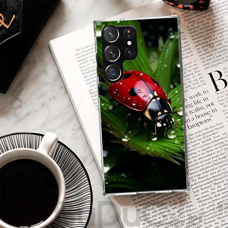 Insect Seven-Star ladybug Cover For Samsung Galaxy S8 S9 Plus S10 Lite Note 8 9 10 Pro 20 Ultra S7 Edge M11 M21 M32 M51 Print Co