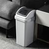 Creative Garbage Can with Shaker Cover Simple Storage Bucket Rubbish Bin Rectangle Wastebasket