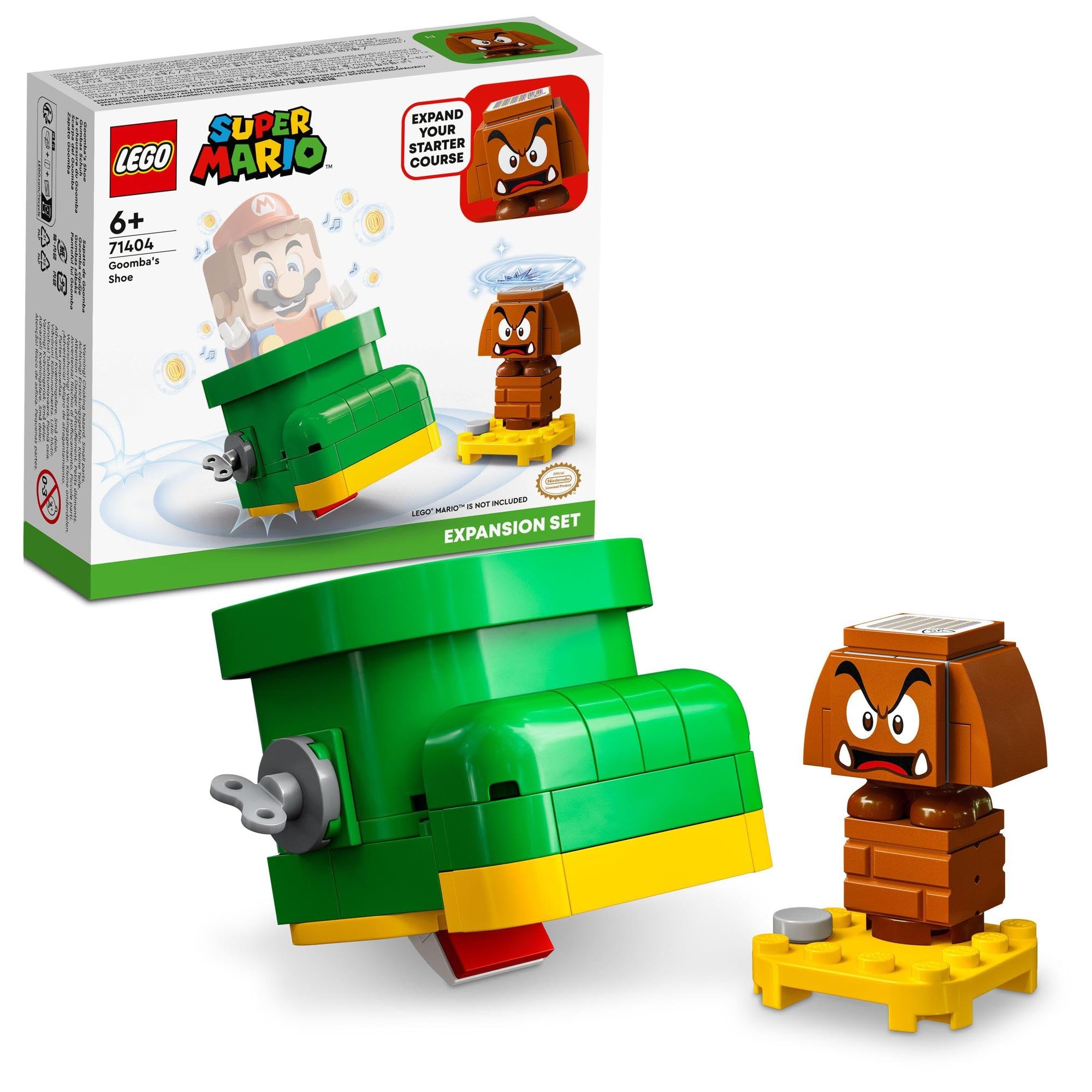 LEGO Super Mario Goomba Shoes 71404 - Toy Building Blocks, Gift, Video Game, Boys, Girls, Ages 6 and Up