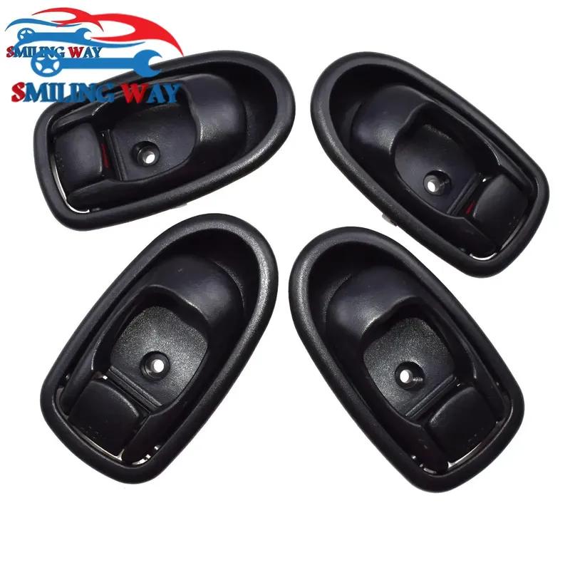 8 Pcs Outside & ide Car Door Handle Front Rear Left Right For Hyundai Elantra 1.8L 1996 1997 1998 1999 2000 Black / Grey