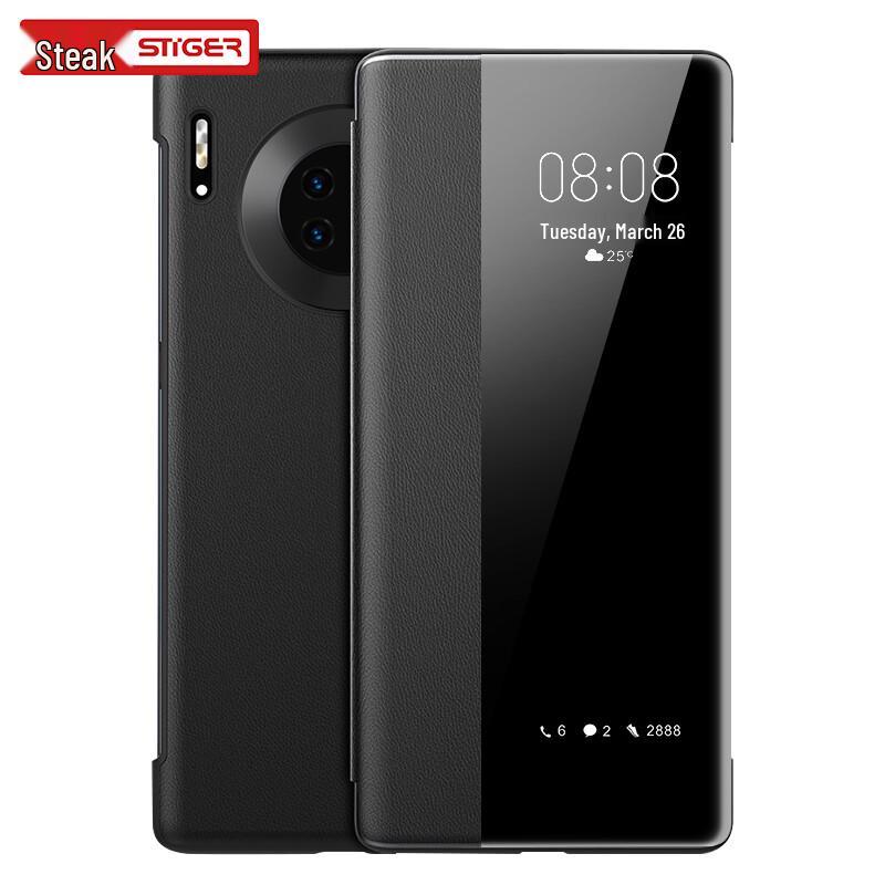 Stiger Smart Window Leather Flip Case for Huawei Mate Pro Series