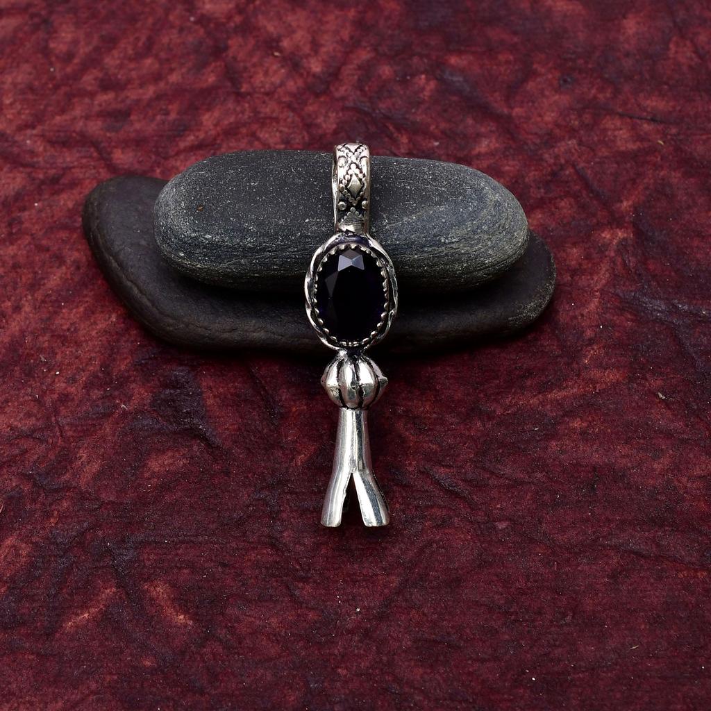 Awesome Amethyst Gemstone Pendant: 925 Sterling Silver Handmade Pendant Necklace Jewelry
