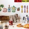 7Pcs Coffee Themed Coffee Utensil Wooden Ornament  Restaurant Decoration