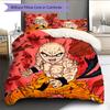 Dragon Ball Krillin Muster Bettwäsche Heimdekoration Geburtstagsgeschenk (1 Bettbezug + 2 Kissenbezüge, ohne Füllung)