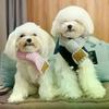 Korean Style Knitted Pet Kittens Puppies Teddy Dog Scarfl Autumn Winter Warm Fashion Decoration Bow Scarf Pet Accessories