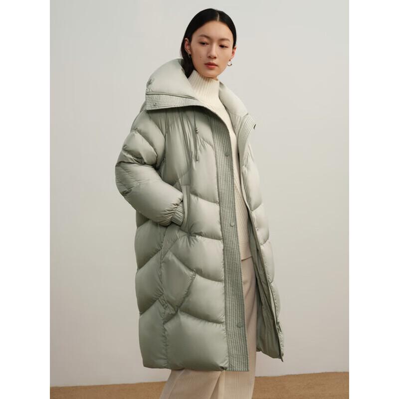 JZ ANNAKOU Light Oxygen Series Women's Puffy Drawstring Long Down Jacket