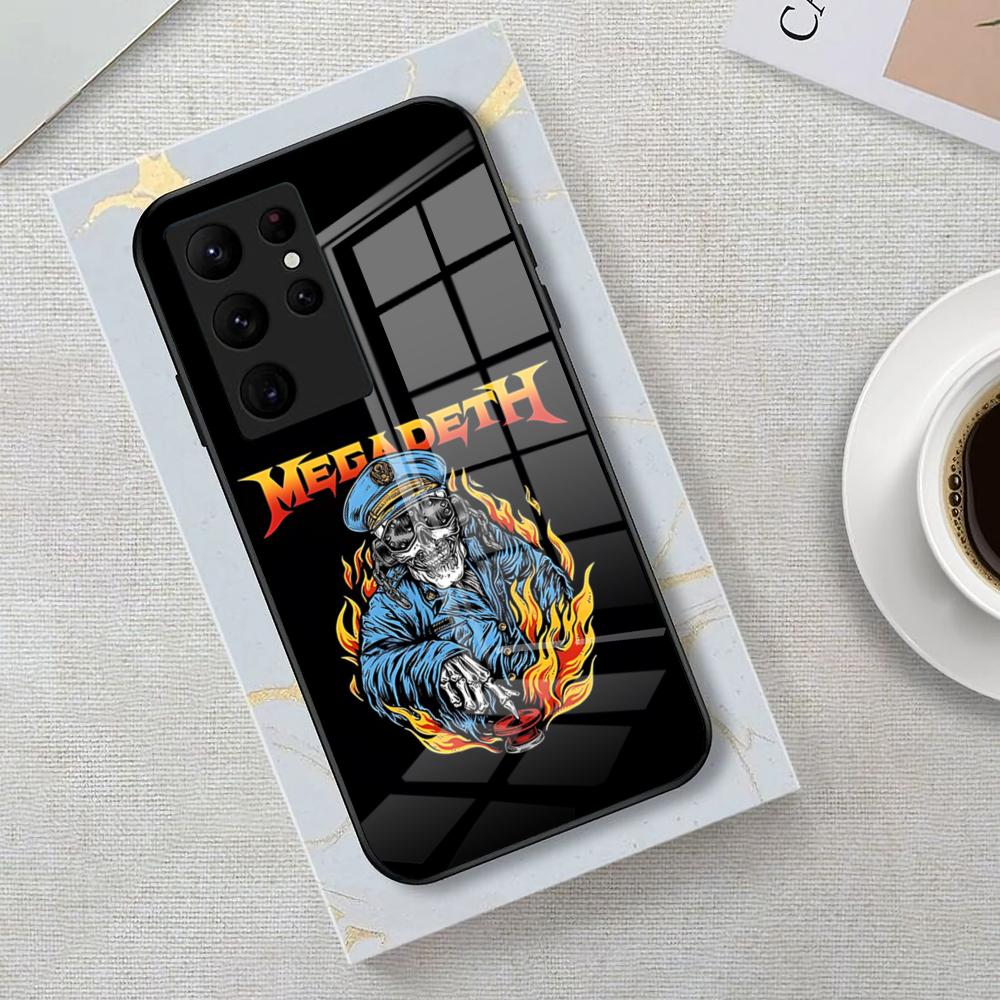 

Band M-Megadeth Phone Case For Samsung S26 S25 Edge Ultra 23 22 21 20 Ultra Plus S24 Fe Glass Cover Galaxy S25 FE