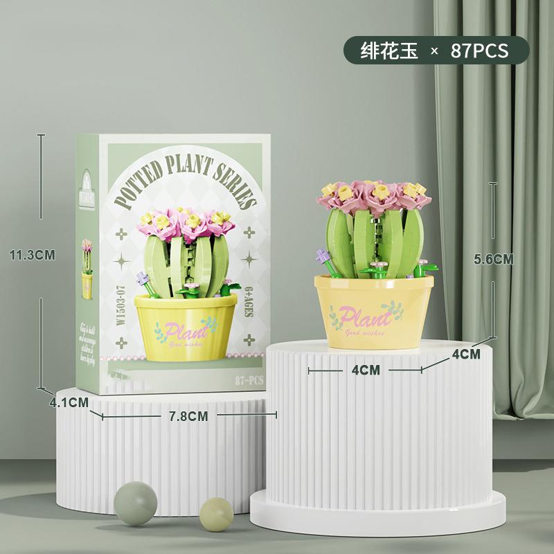 Flower Bouquet Mini Particle Building Blocks Flower Kit 3D DIY Creative Plants Micro Bricks for Home Decor Girl Gift Adults Kids