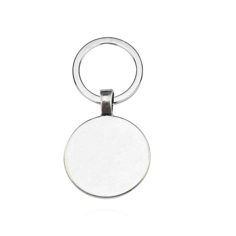 Beach Time Gemstone Keychain Metal Keyring Car Bag Pendant