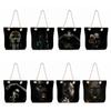Multifunctional Cool Black People Printed Thick Rope Shoulder Beach Bag Casual Large Capacity Handbag 0114 CLE