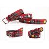 Trendy Flower Rivets Waist Belt with Candy Color Eyelet Adjustable Waist Band For Casual Outfit Party Waist Decoration